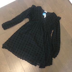 Cupshe black dress with sheer sleeves